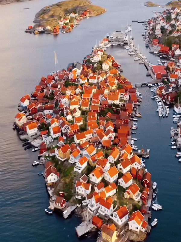 Ptičiji pogled na Gullholmen ostrvo 