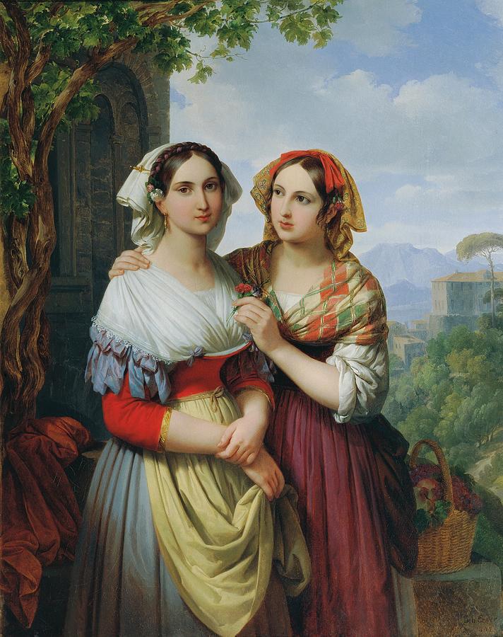 Ženska prijateljstva: „Two Girls In A Landscape" (1842), Johann Nepomuk Ender