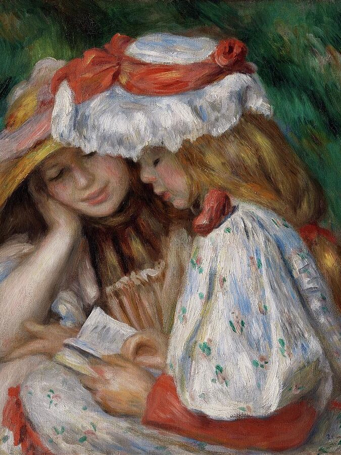 Two Girls Reading (1885–1893), Pierre-auguste Renoir