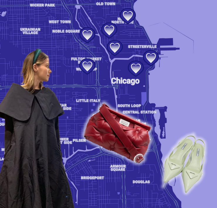 Đina Lukić i mapa Čikaga